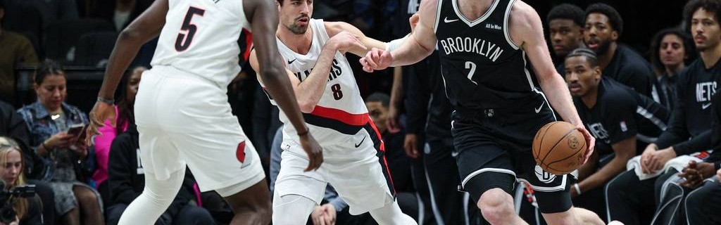 克拉克斯顿12+11克林根14+11 篮网不敌开拓者